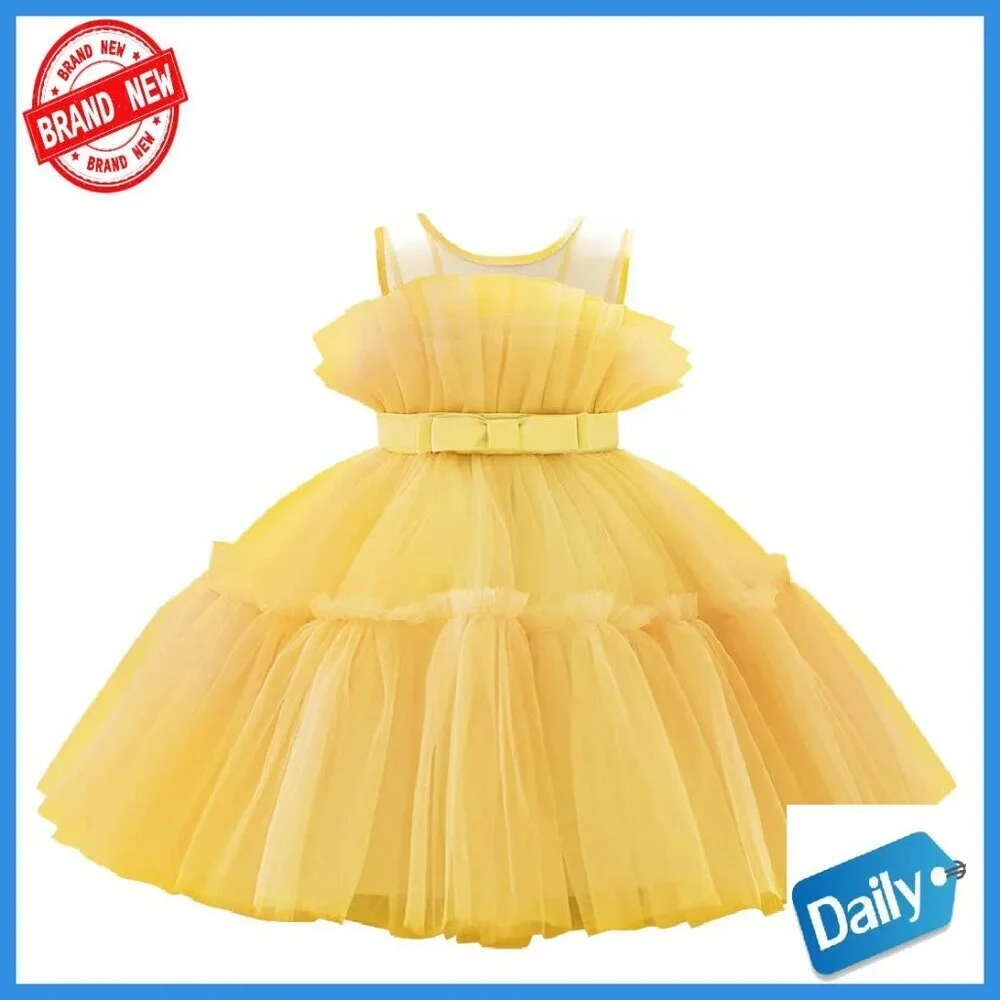 Baby Girls Lace Tutu Gown 12M-6T Wedding Party Christmas Dress
